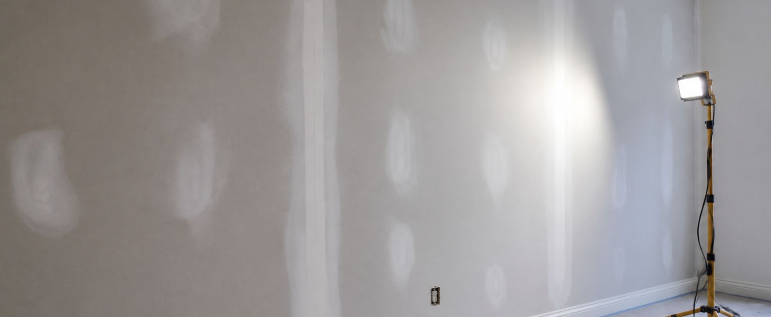 Drywall patched and ready for paint