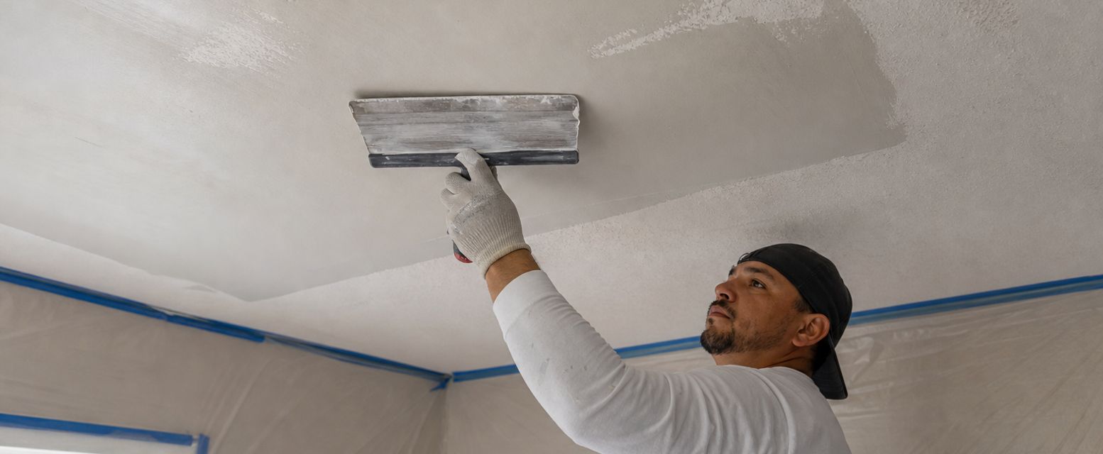 Smooth ceiling after texture removal
