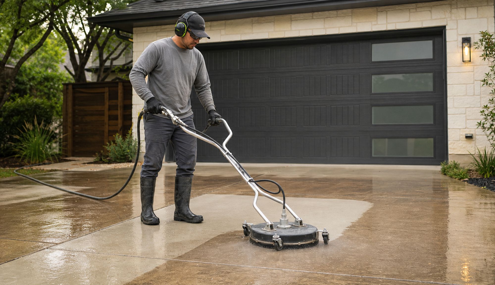 Driveway and concrete cleaning
