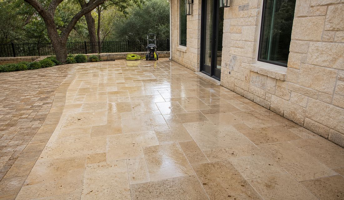 Patio and paver cleaning