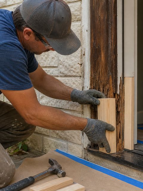 Exterior wood rot repair projects in Austin, TX