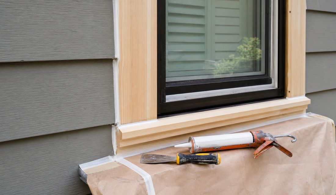 Fresh exterior wood trim on a house