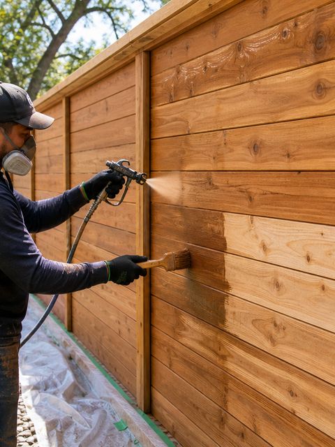Stained decks and fences by Medrano's Painting in Austin