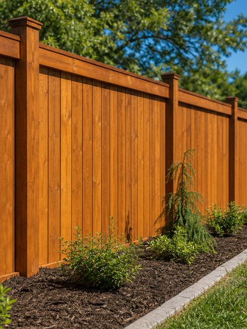 Stained decks and fences by Medrano's Painting in Austin