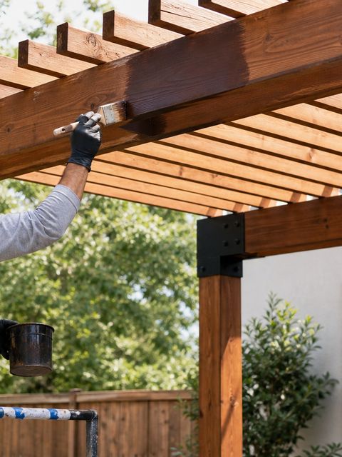 Stained decks and fences by Medrano's Painting in Austin